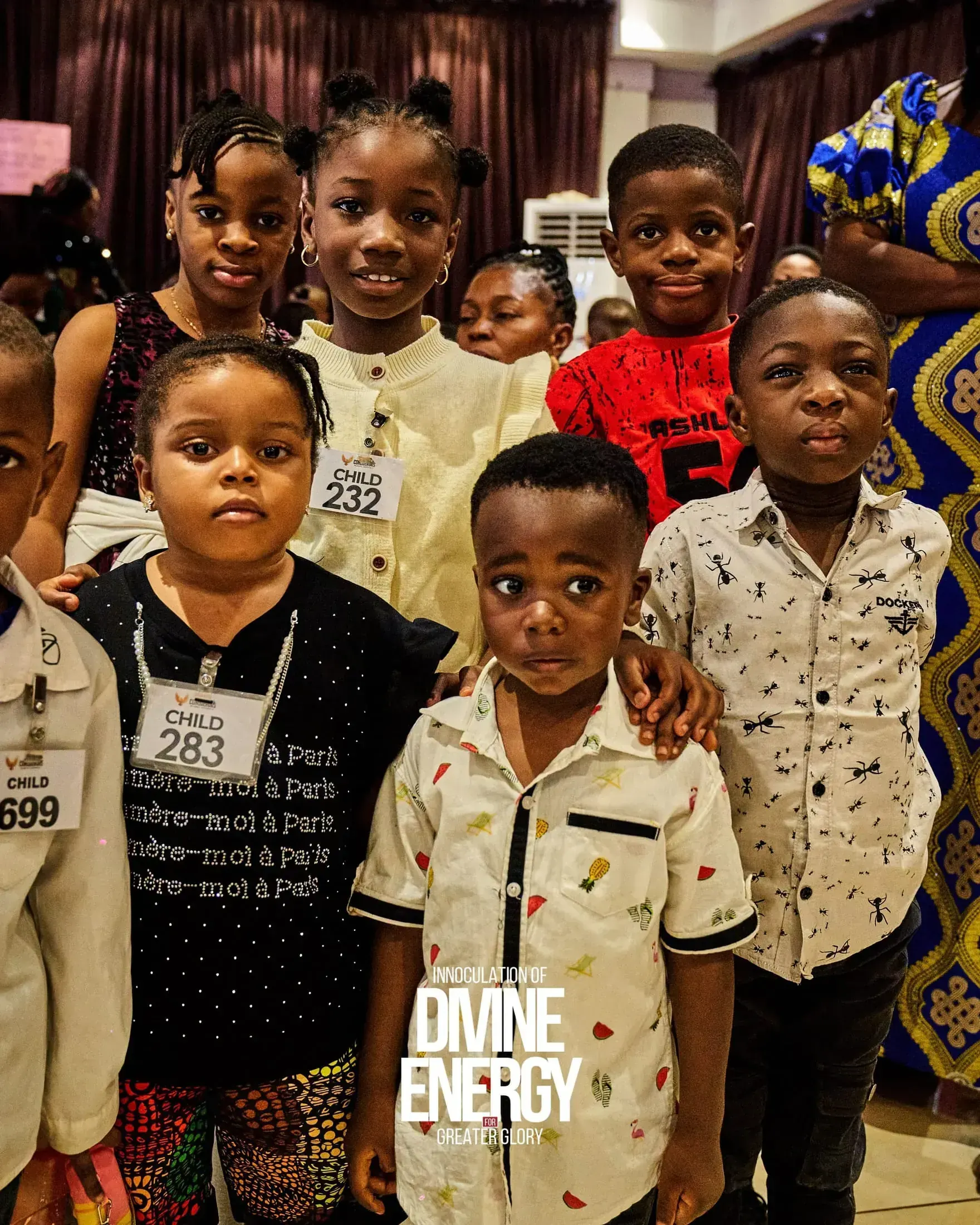 Group of children gathered together at the Destiny Molders ministry